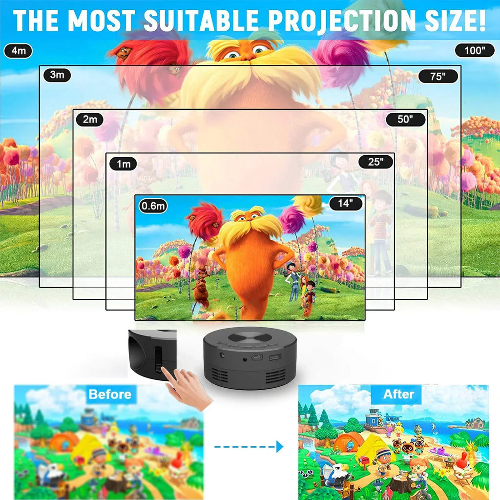 YT200 vidéoprojecteur compact - connectique USB