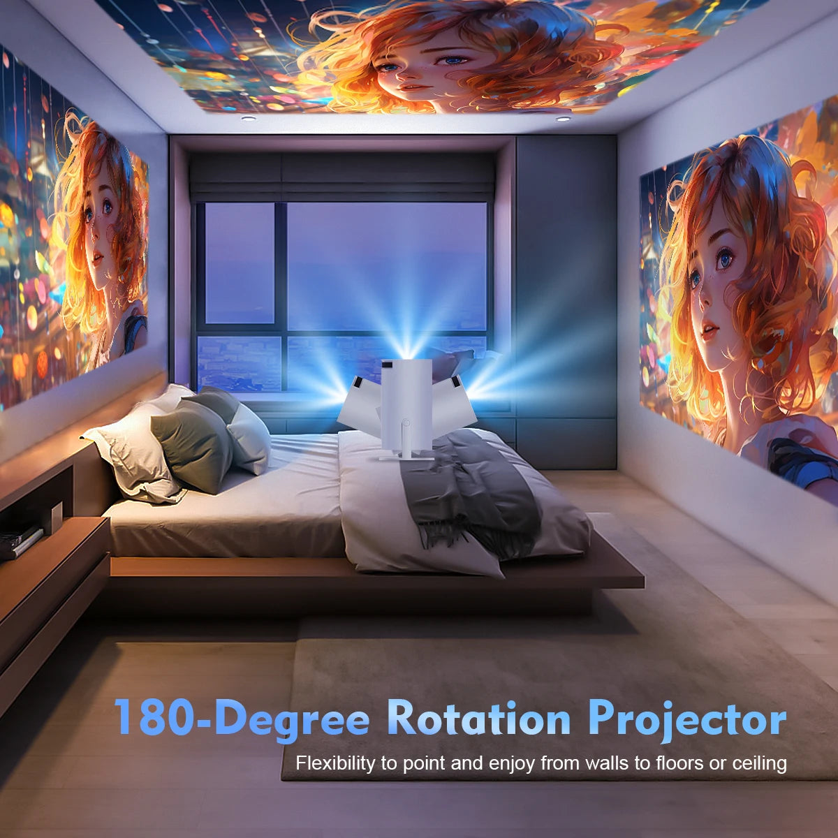 Magcubic HY300 Pro - Vidéoprojecteur Android 14, 290 ANSI, WiFi6 & Bluetooth 5.4