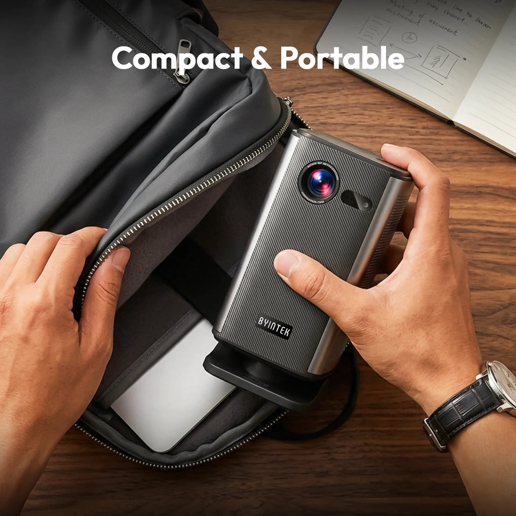 BYINTEK P70X vidéoprojecteur portable batterie compatible 3D WiFi
