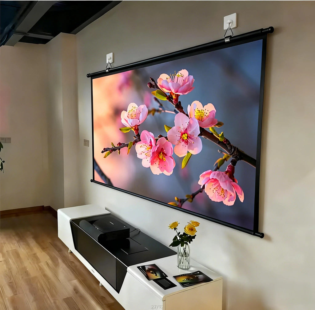 Écran de projection HD 60 à 133 pouces - installation murale