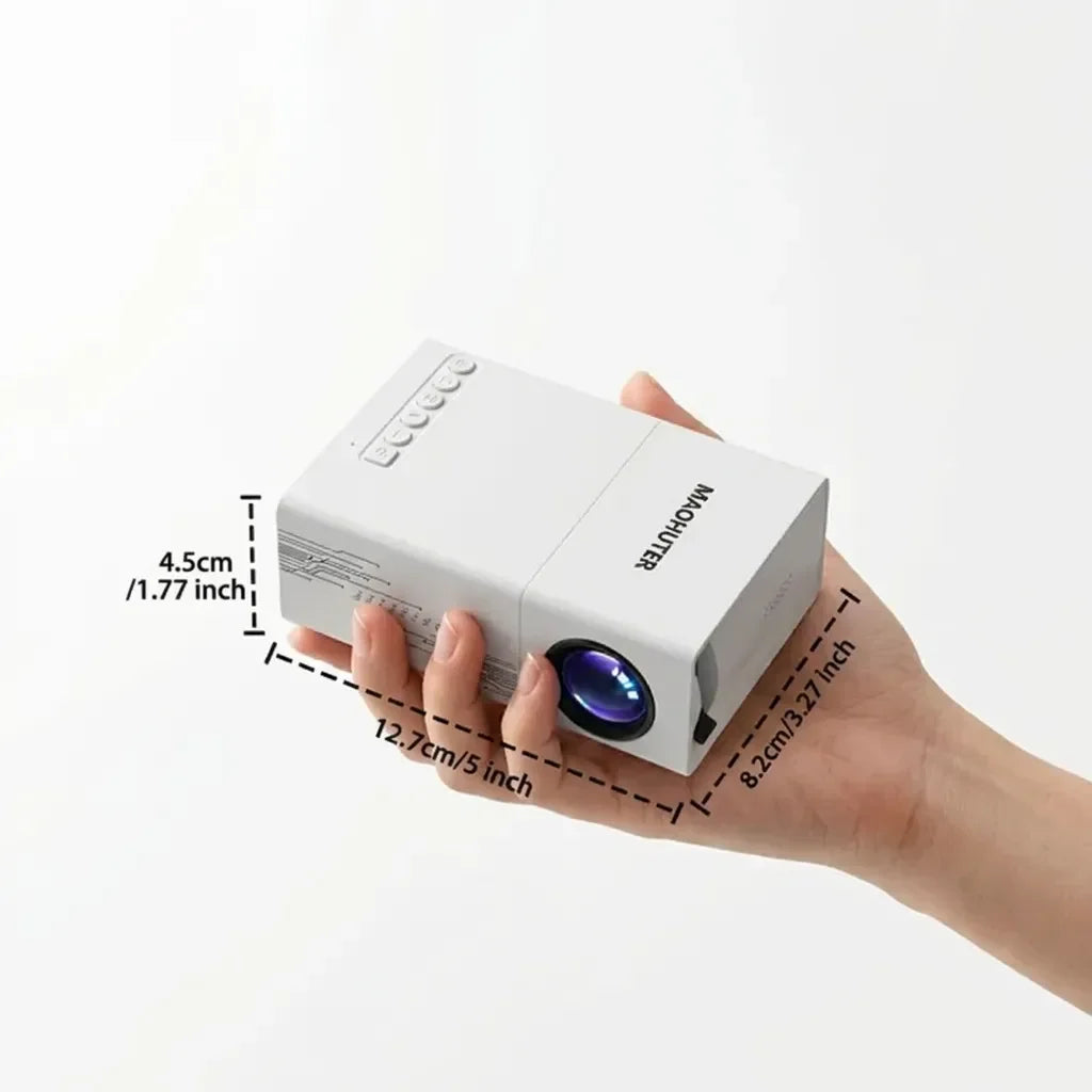 MAOHUTER - Vidéoprojecteur Compact Full HD 1080p, Écran 30 à 100 Pouces